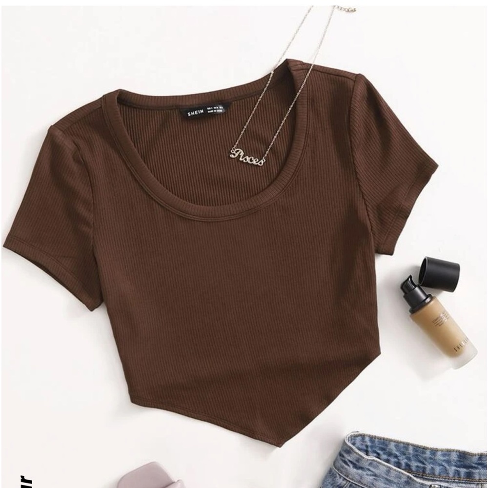 Brown crop top